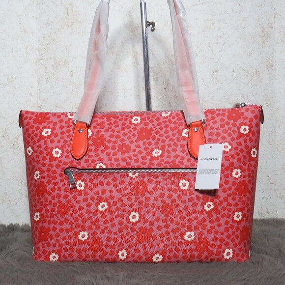 Coach Gallery Bag with Floral Print (Pink/Multi-color) - Picture 3 of 6